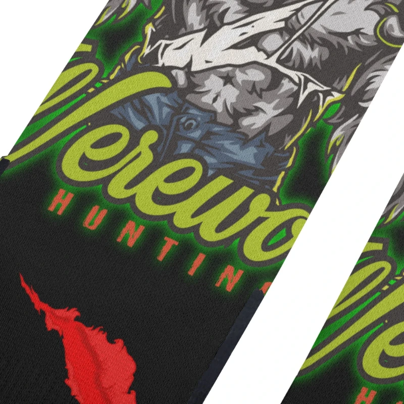 Werewolf Black Crew Socks Deluxe