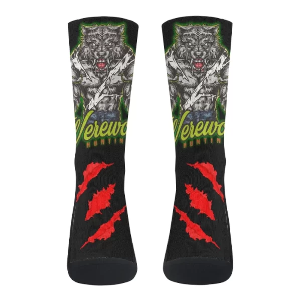 Werewolf Black Crew Socks Deluxe
