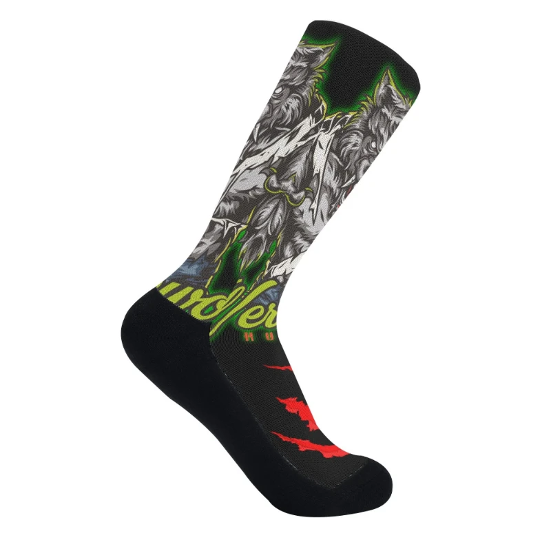Werewolf Black Crew Socks Deluxe