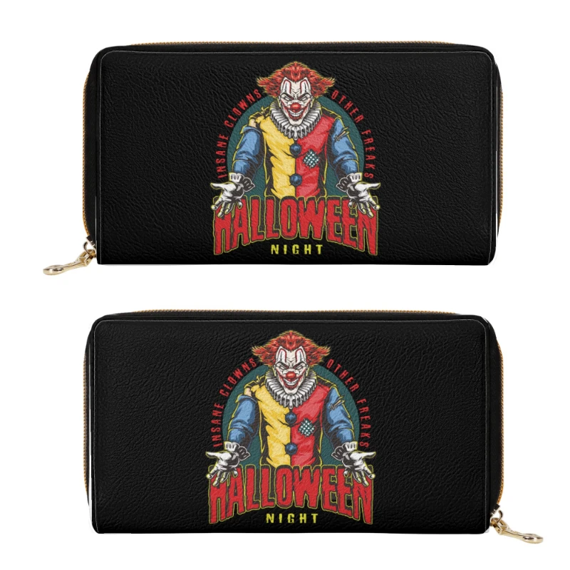 1696267209-1-KwJtWcqsNn Insane Clown Halloween Night PU Leather Zipper Purse