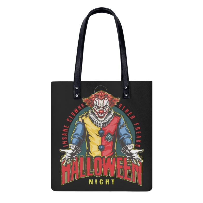 1696267209-1-mu20L3VmXZ Insane Clown Halloween Night PU Leather Handbag