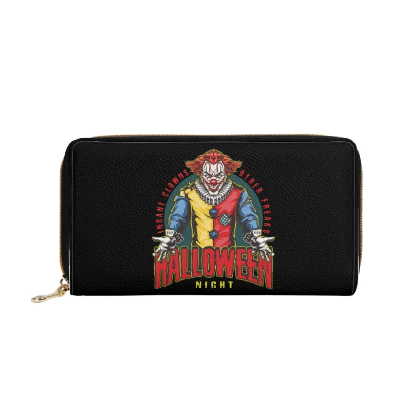 1696267209-2-KwJtWcqsNn Insane Clown Halloween Night PU Leather Zipper Purse