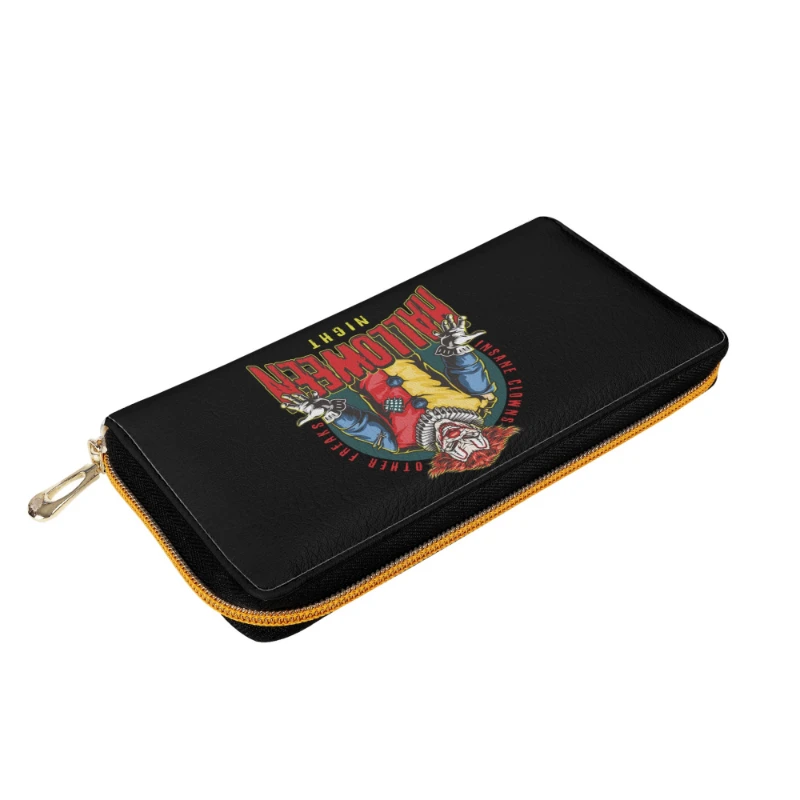 1696267209-3-KwJtWcqsNn Insane Clown Halloween Night PU Leather Zipper Purse