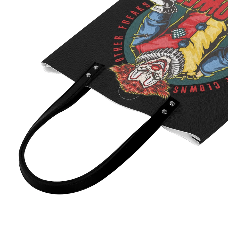 1696267209-3-mu20L3VmXZ Insane Clown Halloween Night PU Leather Handbag