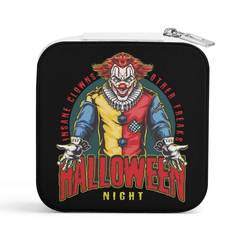 Insane Clown Halloween Night Square Jewelry Case Box