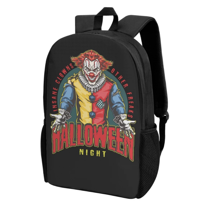 1696435922-2-UmfilW46Rh Insane Clown Halloween Night Black Chain Backpack