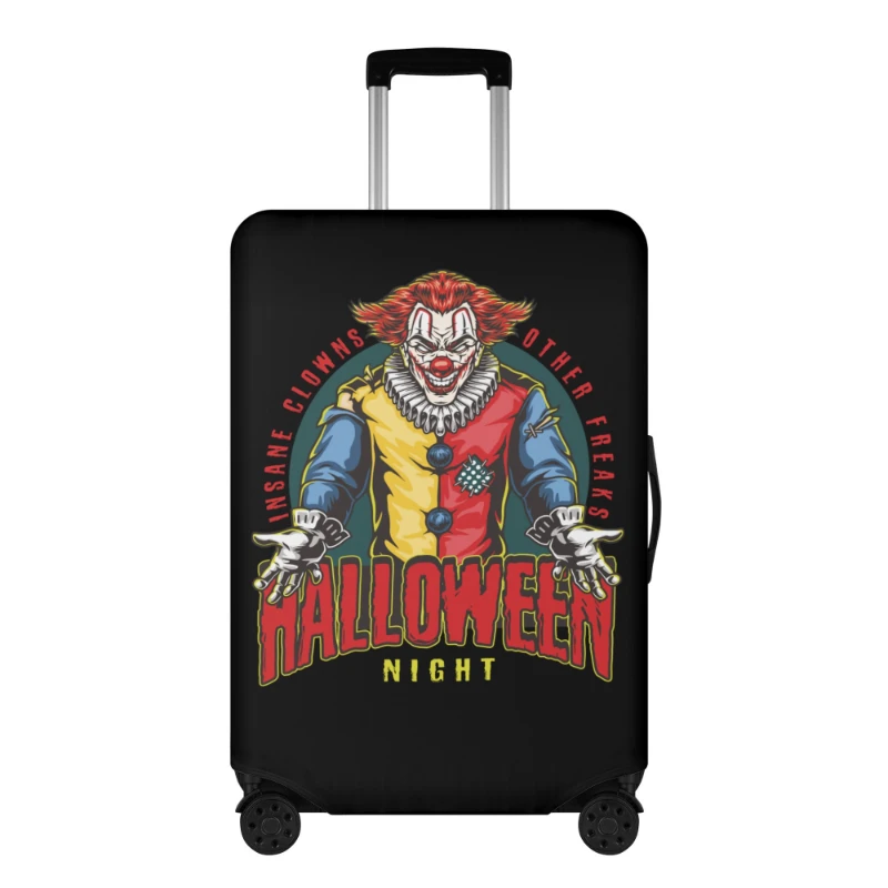 Insane Clows Halloween Night Polyester Luggage Cover