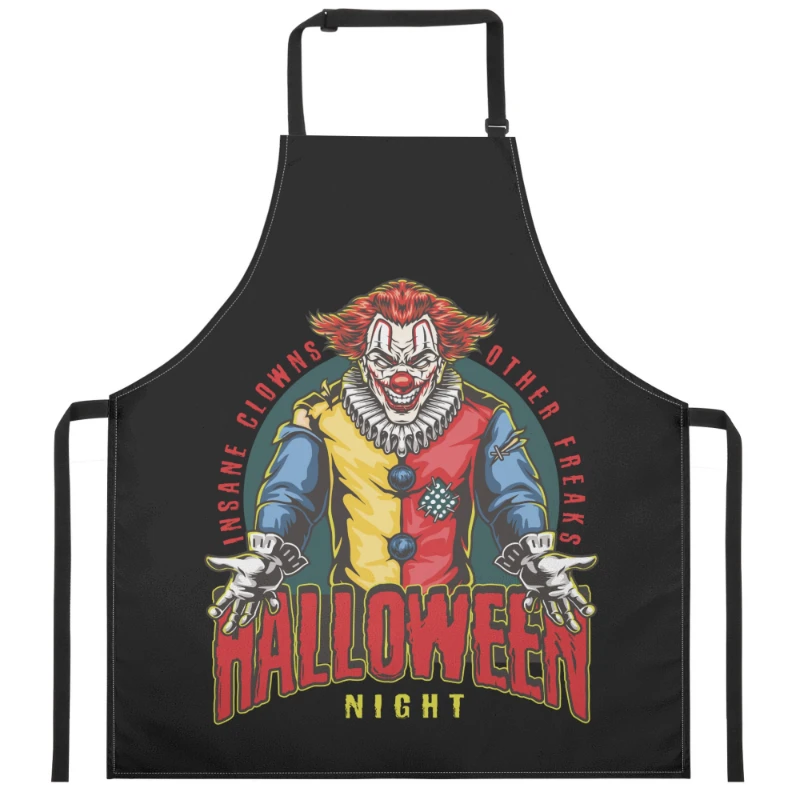 Insane Clown Halloween Night Apron