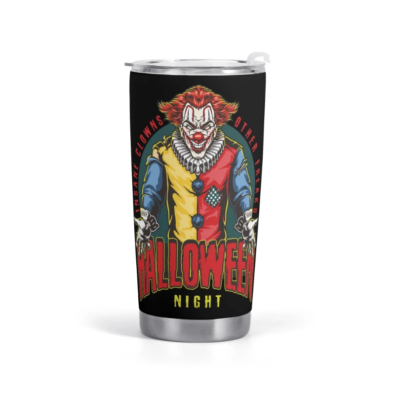 Insane Clown Halloween Night Car Cup