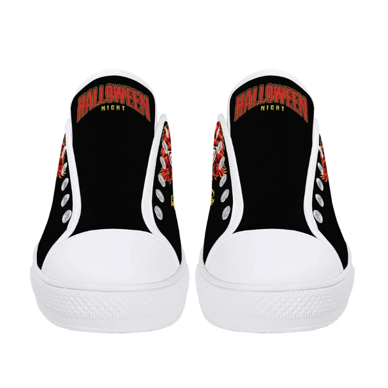 Insane Clown Halloween Night Men's Low Top Canvas Shoes