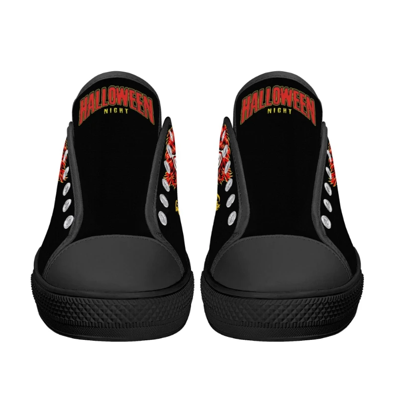Insane Clown Halloween Night Men's Low Top Canvas Shoes