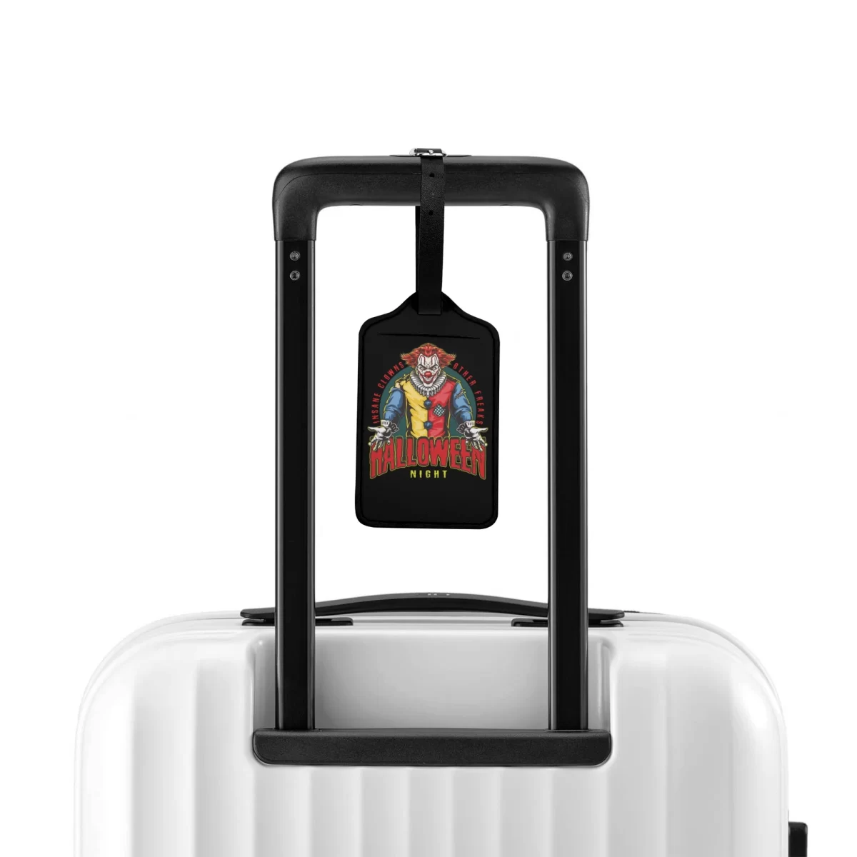 Insane Clows Halloween Night PU Hang Tag 3 Insane Clows Halloween Night Polyester Luggage Cover