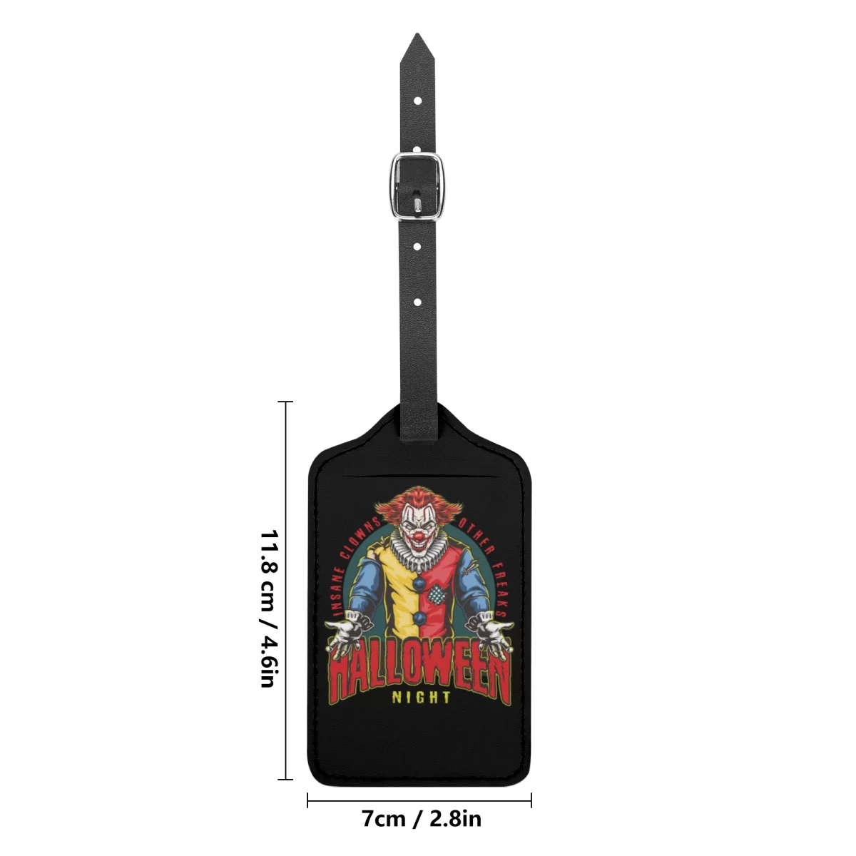 Insane Clows Halloween Night PU Hang Tag 4 Insane Clows Halloween Night Polyester Luggage Cover