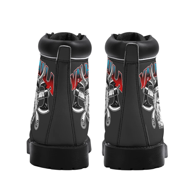 Valhalla Skull Axes H Unisex All Season Leather Boots Level 10