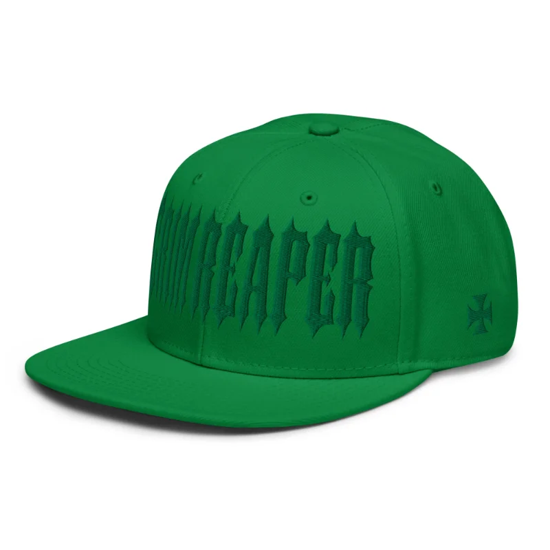 snapback-kelly-green-left-front-65a3a1b988d2e Grim Reaper Kelly Green Edition Snapback Hat