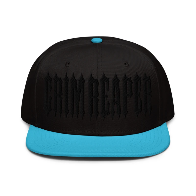 snapback-aqua-blue-black-black-front-65a39c0fa2deb Grim Reaper Black Edition Snapback Hat