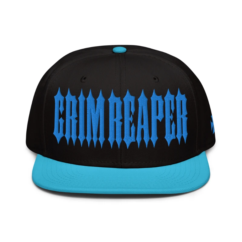 snapback-aqua-blue-black-black-front-65a39dcebfbcd Grim Reaper Multicolour Snapback Hats