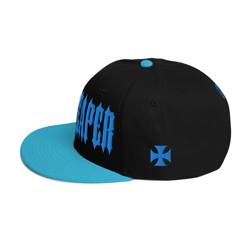 snapback-aqua-blue-black-black-left-side-65a39dcec02d2 Grim Reaper Multicolour Snapback Hats
