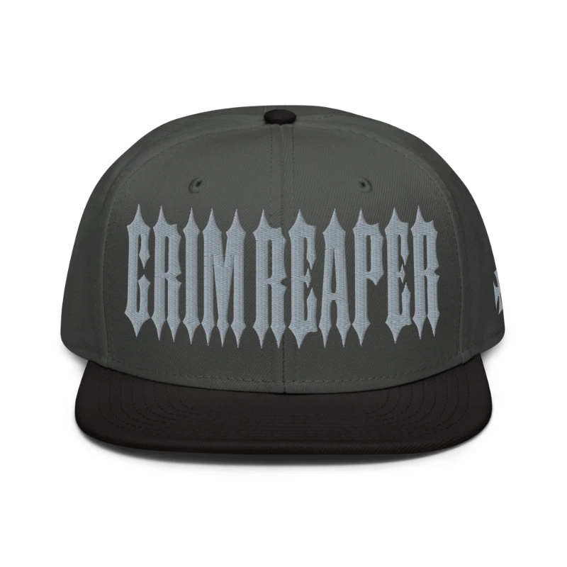 snapback-black-charcoal-gray-charcoal-gray-front-65a3a22cbedc1 Grim Reaper Grey Edition Snapback Hats