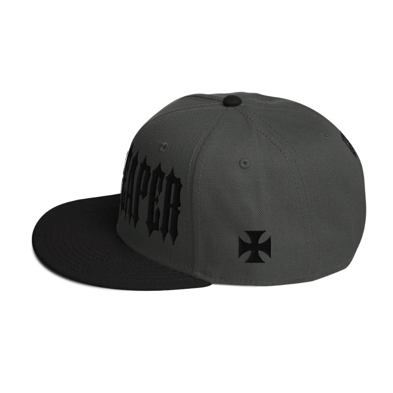 snapback-black-charcoal-gray-charcoal-gray-left-side-65a39f5e3b8c1 Grim Reaper Multicolour Snapback Hats