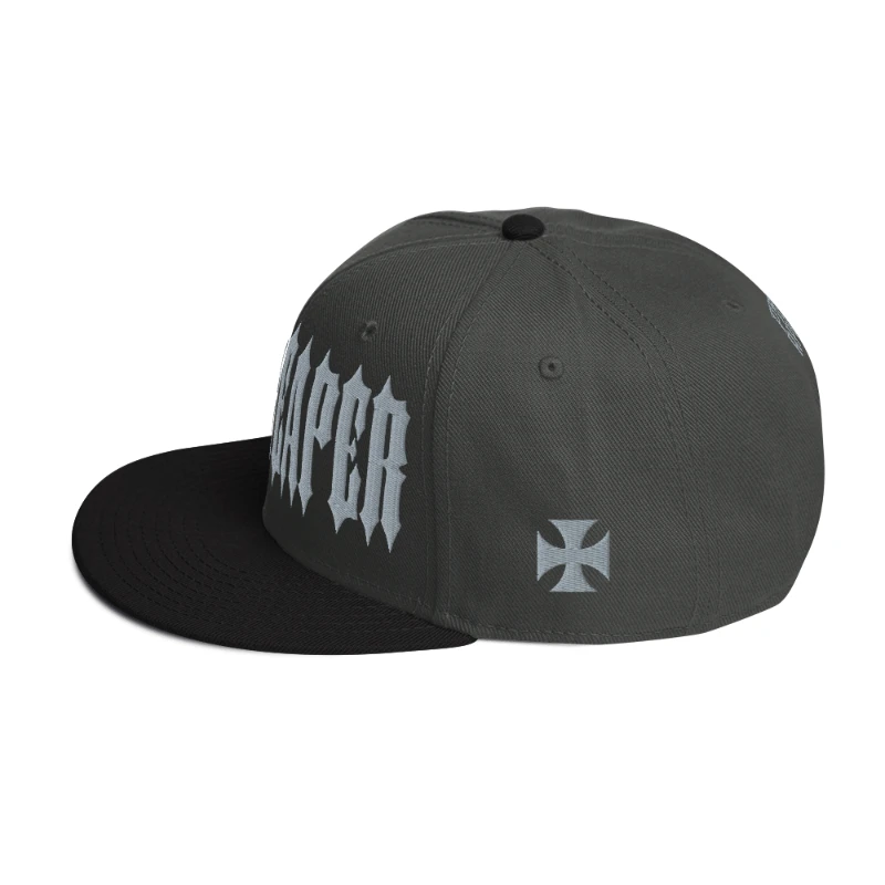 snapback-black-charcoal-gray-charcoal-gray-left-side-65a3a22cbf7bd Grim Reaper Grey Edition Snapback Hats
