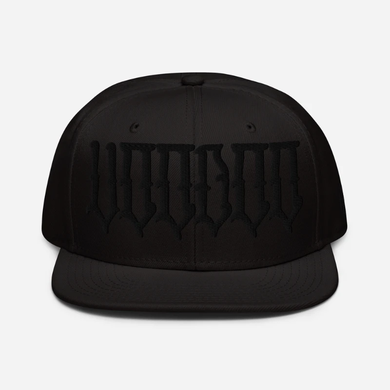 snapback-black-front-658d80883e845 Voodoo Black Edition Snapback Hats