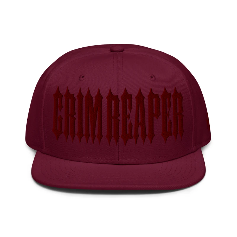 snapback-burgundy-maroon-front-65a3a095cabf9 Grim Reaper Maroon Edition Snapback Hat