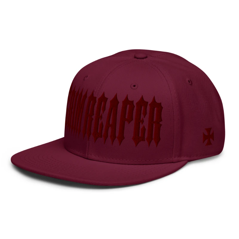 snapback-burgundy-maroon-left-front-65a3a095cb4bf Grim Reaper Maroon Edition Snapback Hat