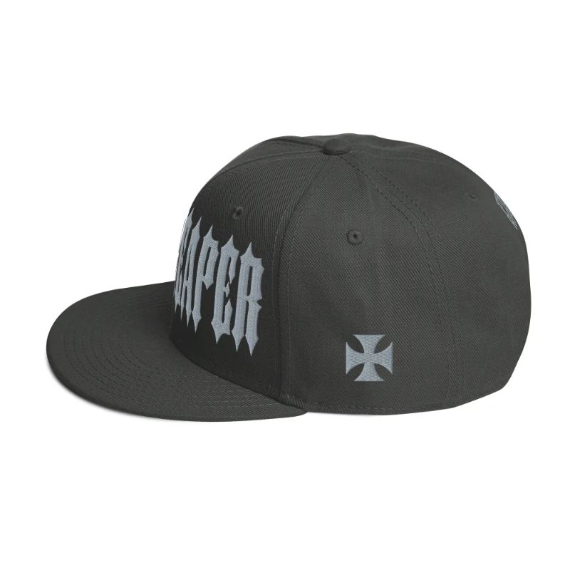 snapback-charcoal-gray-left-side-65a3a22cc0511 Grim Reaper Grey Edition Snapback Hats