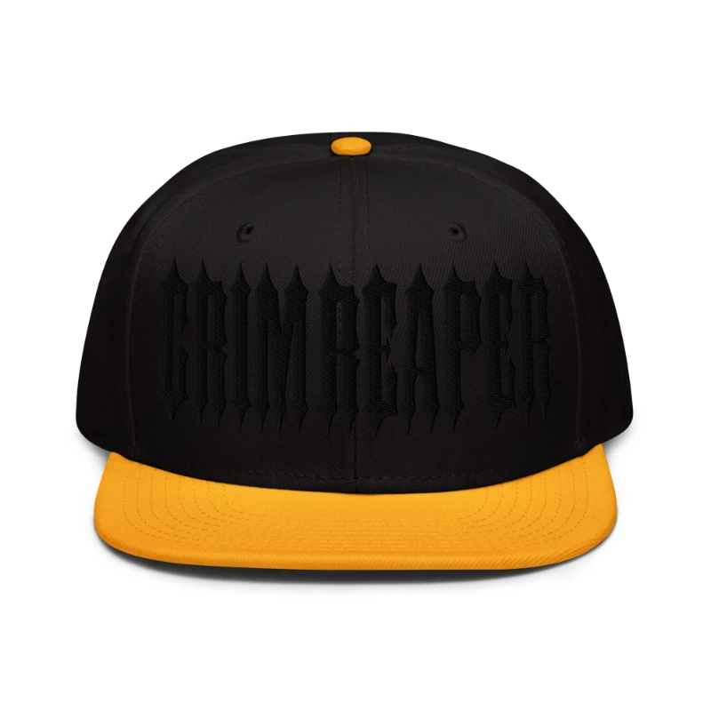 snapback-gold-black-black-front-65a39c0fa41f6 Grim Reaper Black Edition Snapback Hat