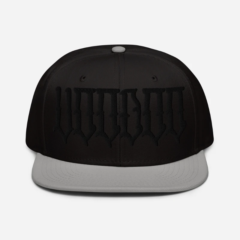 snapback-gray-black-black-front-658d808843bbc Voodoo Black Edition Snapback Hats
