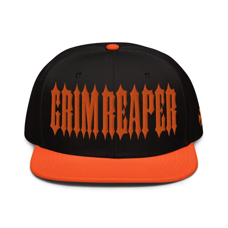 snapback-orange-black-black-front-65a39d651bd2b Grim Reaper Multicolour Snapback Hats