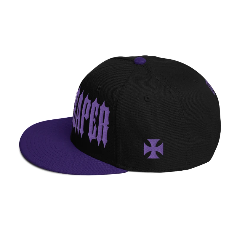snapback-purple-black-black-left-side-65a3a3840044d Grim Reaper Multicolour Snapback Hats