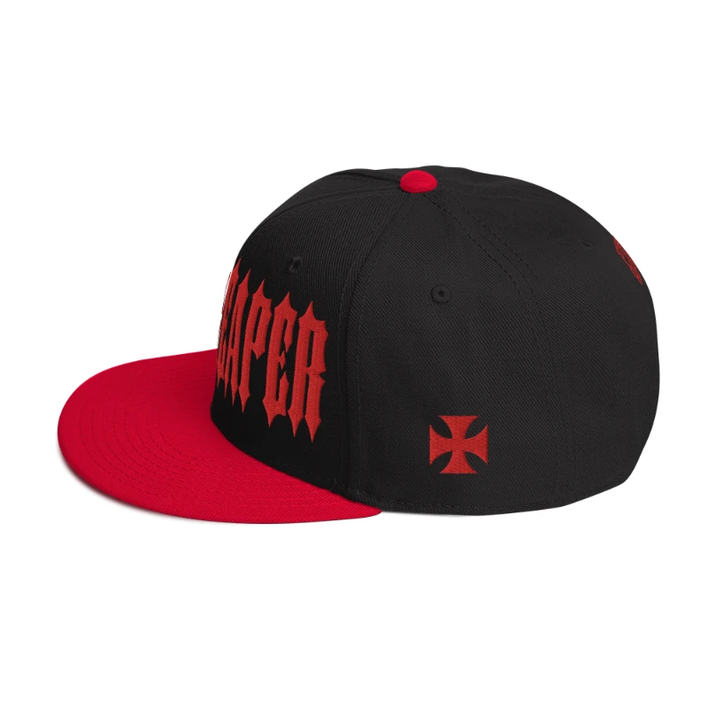 snapback-red-black-black-left-side-65a39e5d69d33 Grim Reaper Multicolour Snapback Hats