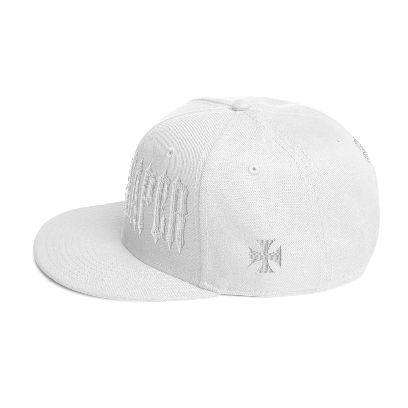 snapback-white-left-side-65a39ed998567 Grim Reaper White Edition Snapback Hat