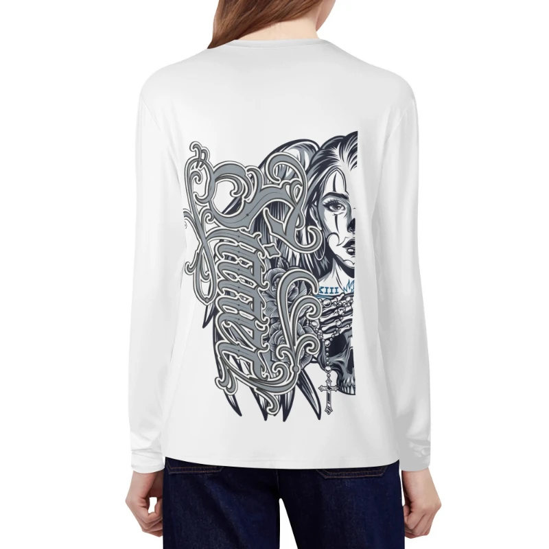 Sinner Angel Back Women's Long Sleeve T-Shirt