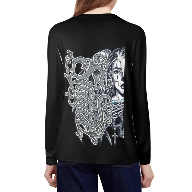 Sinner Angel Back Women's Long Sleeve T-Shirt