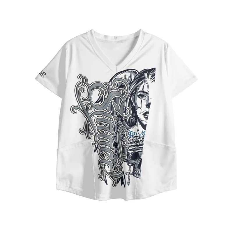 Sinner Angel Womens V Neck Workwear Nursing Tops