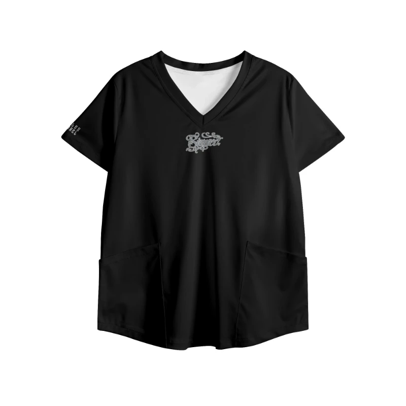 Sinner Angel Back Women's V Neck Workwear Nursing Tops