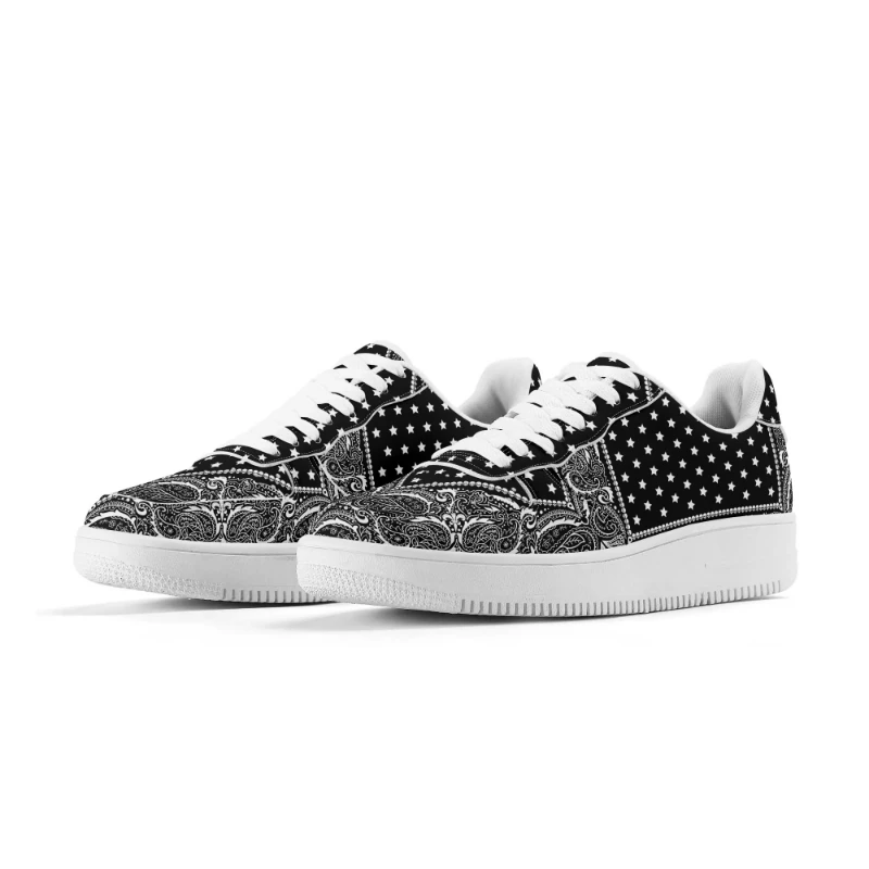 Stars N Skulls Upgraded Low Top Leather Sneakers