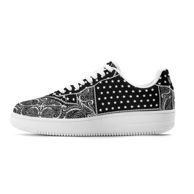 Stars N Skulls Upgraded Low Top Leather Sneakers