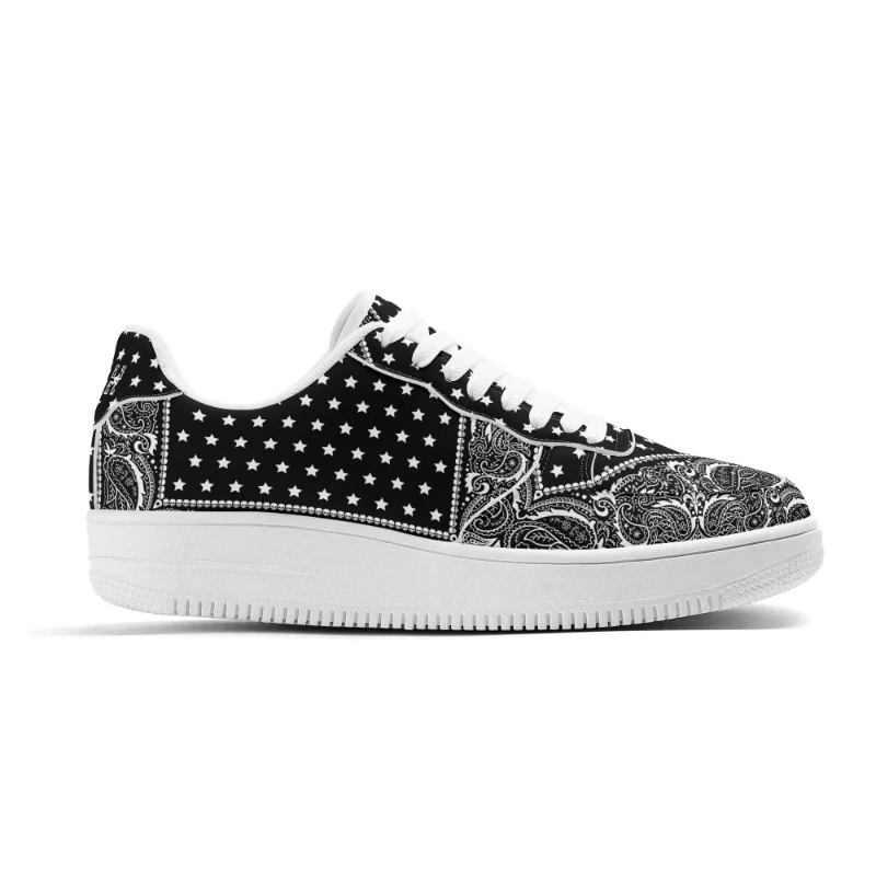Stars N Skulls Upgraded Low Top Leather Sneakers