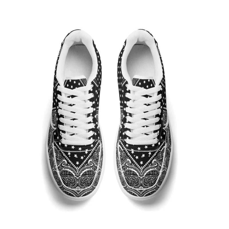 Stars N Skulls Upgraded Low Top Leather Sneakers
