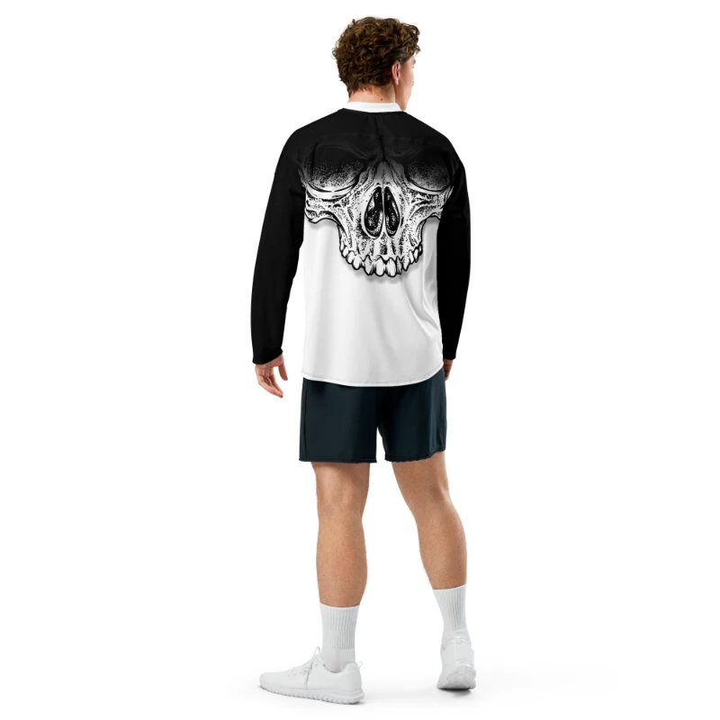 Big Skull Back Unisex Recycled Hockey Jersey
