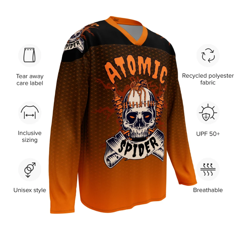 Atomic Spider Unisex Recycled Hockey Jersey