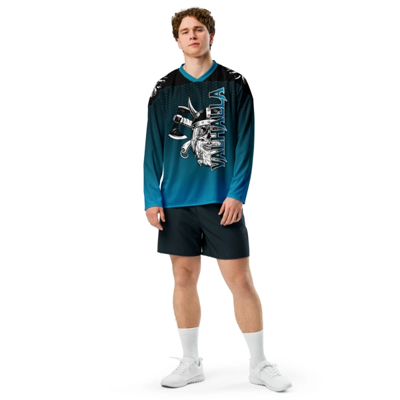 Valhalla Skull Axes Unisex Recycled Hockey Jersey