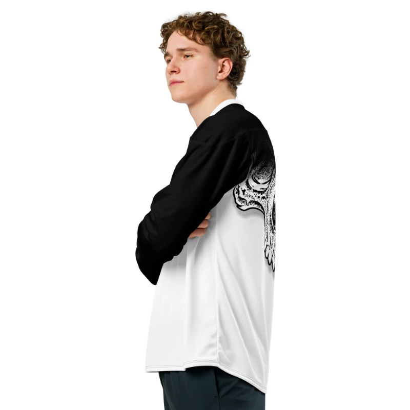 Big Skull Back Unisex Recycled Hockey Jersey