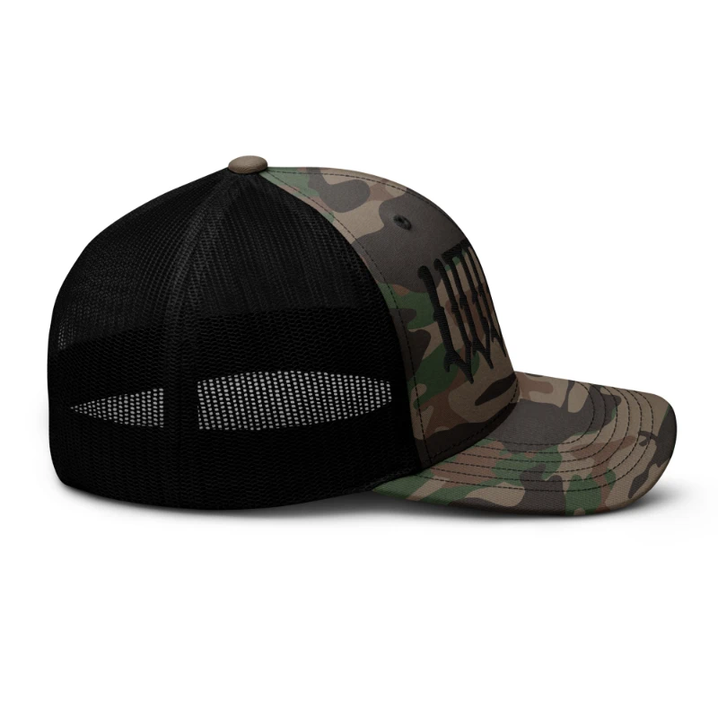 camouflage-trucker-hat-camo-black-right-6675b70bbbc4f Black VooDoo Camouflage Trucker Hat