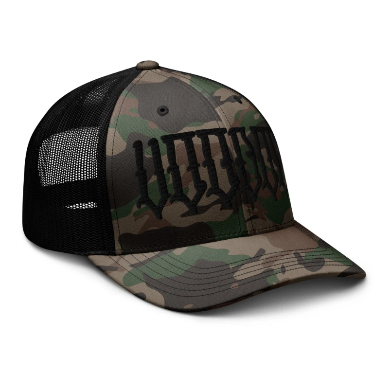 camouflage-trucker-hat-camo-black-right-front-6675b70bbbd1e Black VooDoo Camouflage Trucker Hat