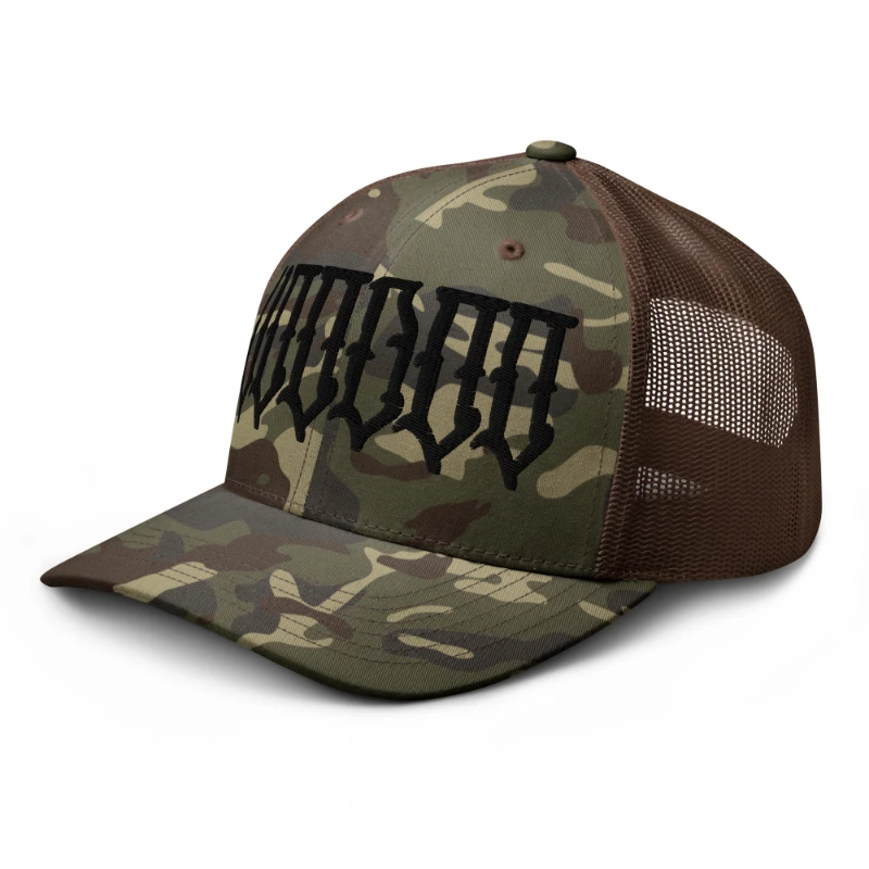 camouflage-trucker-hat-camo-brown-left-front-6675b70bbc5a0 Black VooDoo Camouflage Trucker Hat